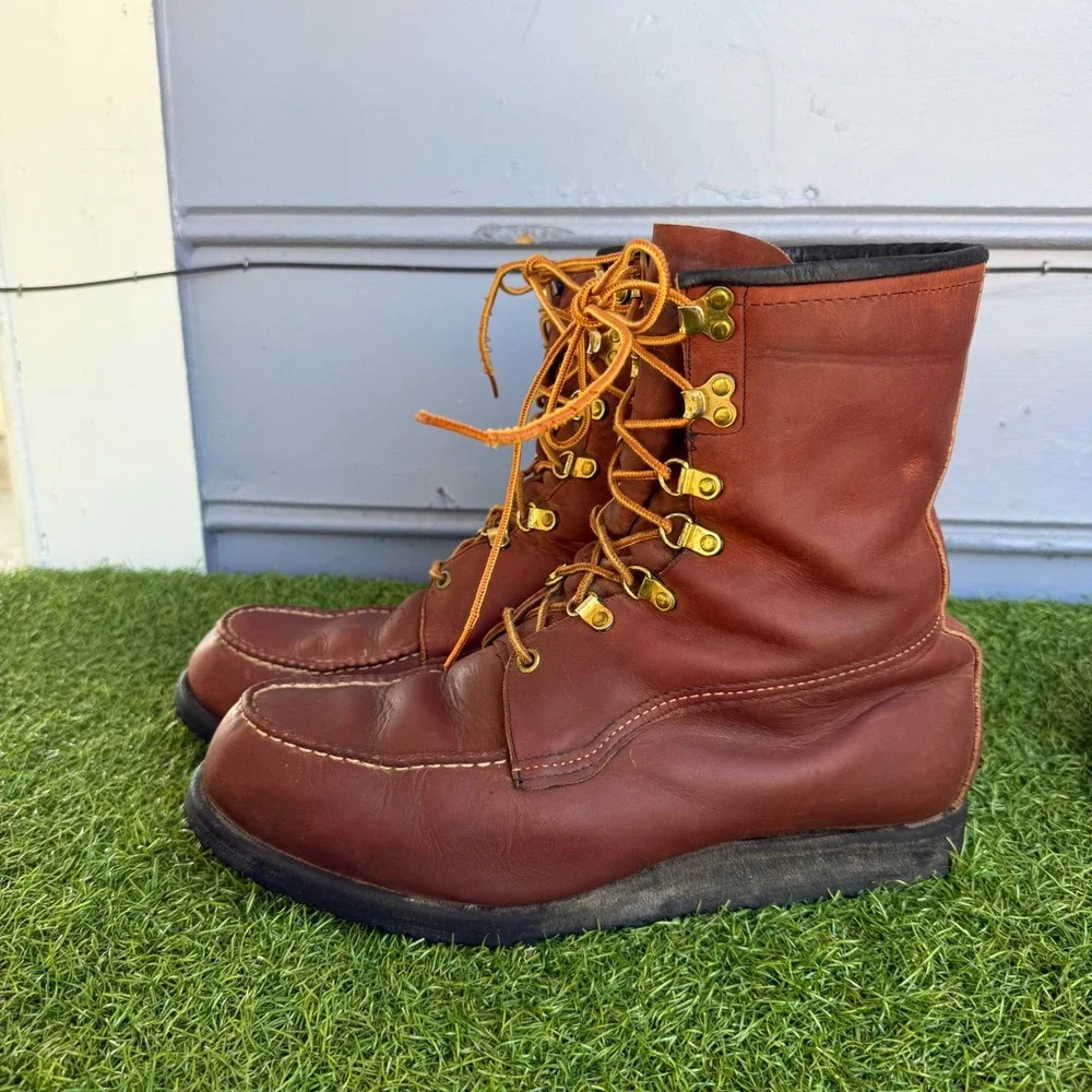 Vtg 50s 60s Red Wing Irish Setter Sport Boot 877 Brown Leather Moc Toe Mens 12 D